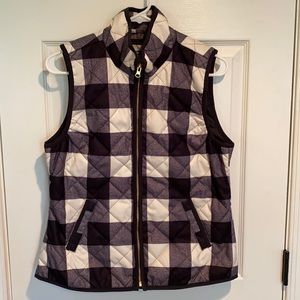 Old Navy Quilted Plaid Puffer Vest